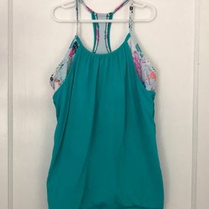 Ivivva- Blue splatter paint tank.